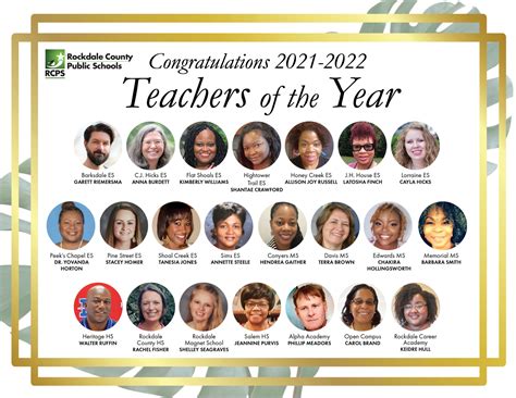 RCPS announces 2021-2022 Teachers of the Year - On Common Ground News - 24/7 local news