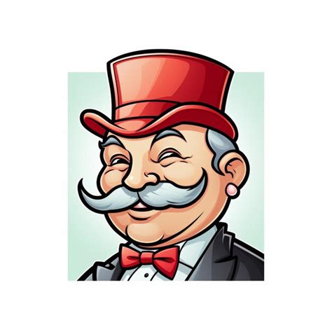 Premium AI Image | Monopoly 2d cartoon illustraton on white background high