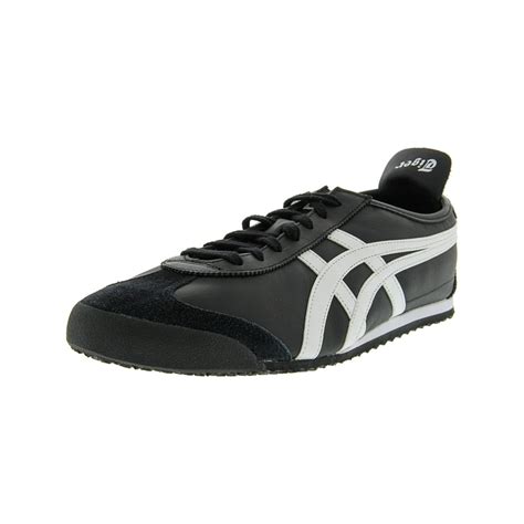 Onitsuka Tiger - Onitsuka Tiger Mexico 66 Black / White Ankle-High Leather Fashion Sneaker - 14M ...