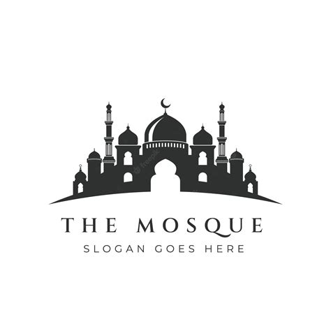 Premium Vector | Mosque icon silhouette logo vector illustration design ...