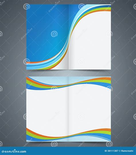 Bifold Brochure Template Design, Business Leaflet, Stock Vector ...