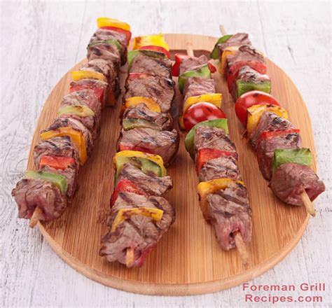 Foreman Grill Steak Kebabs - Foreman Grill Recipes