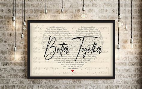 Luke Combs Better Together Poster Song Lyrics Art Print | Etsy