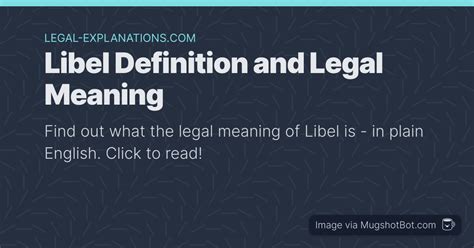 Libel Definition - What Does Libel Mean?