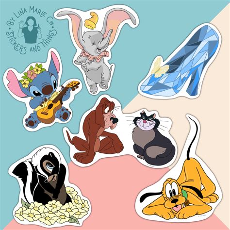 Disney Classic Character Sticker Pack Disney Stickers | Etsy