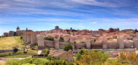 Avila Castle Walls Ancient Medieval City Cityscape Castile Spain Stock Photo - Image of ...