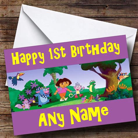 Dora The Explorer Personalised Birthday Card - The Card Zoo