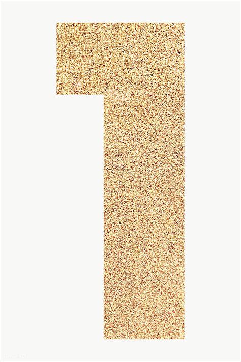 Glitter gold number 1 typography transparent png | free image by rawpixel.com / NingZk V ...