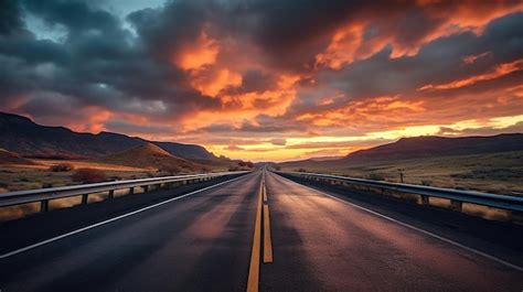 Premium AI Image | desert road road through the desert road wallpaper ...