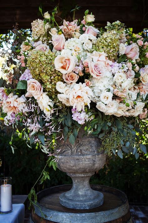 Romantic Wine Country Wedding in 2020 | Large floral arrangements ...