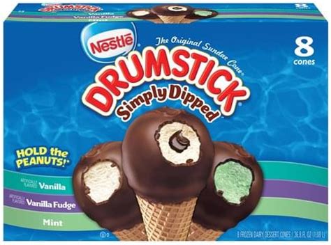 Drumstick Variety Pack Frozen Dairy Dessert Cones - 8 ea, Nutrition ...