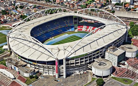 Download wallpapers Botafogo Stadium, HDR, aerial view, Nautico ...