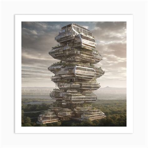 Futuristic Skyscraper 7 Art Print by Deep ai arts - Fy