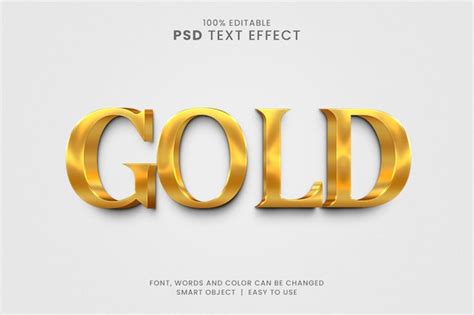 Premium PSD | Photoshop gold text effect