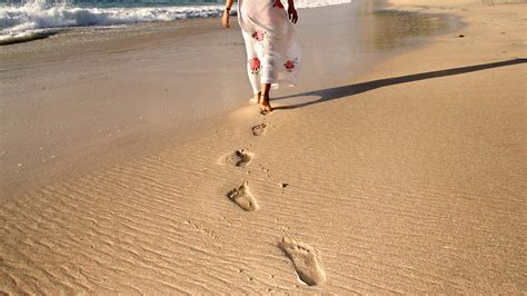 Free photo: Footprints in sand - Footprint, Sand, Sea - Free Download - Jooinn