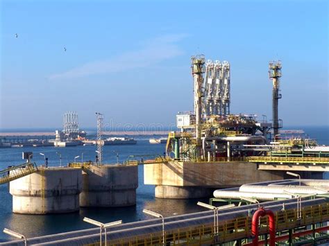 Oil Terminal stock image. Image of refinery, crude, ocean - 4341785