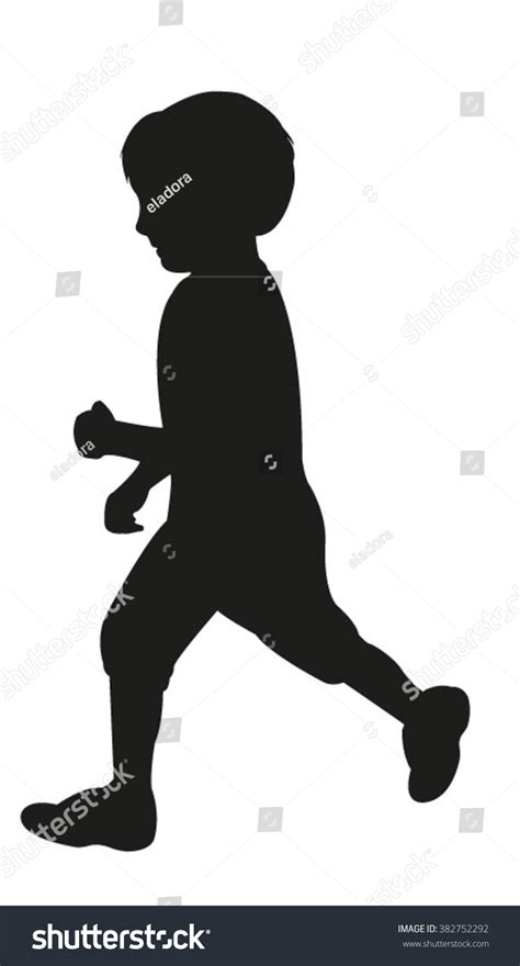 Boy Silhouette Vector Stock Vector (Royalty Free) 382752292 | Shutterstock