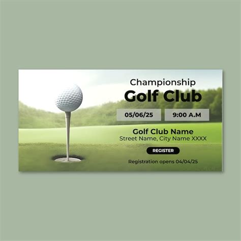 Free Vector | Golf championship banner template design