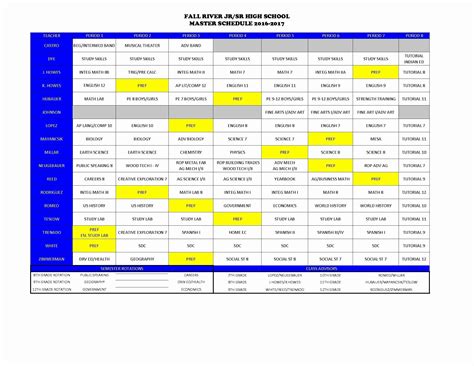 Elementary School Master Schedule Template Unique Elementary School ...