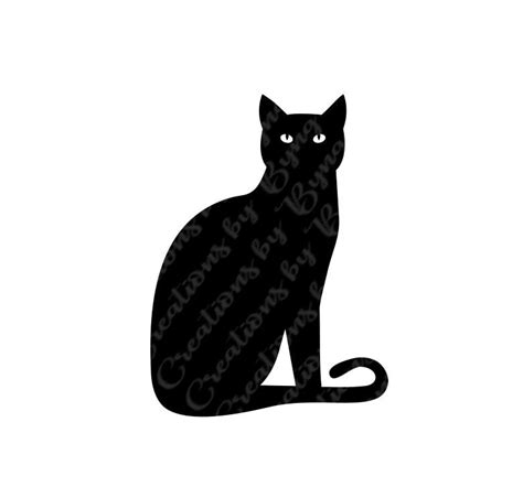 Black Cat Svg Png Files for Cricut/silhouette Digital - Etsy Australia