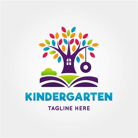 Free Vector | Kindergarten logo design template