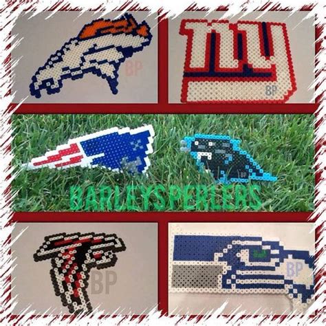 NFL Team Football Mascots *ALL TEAMS* Available Perler/Hama Magnets ...