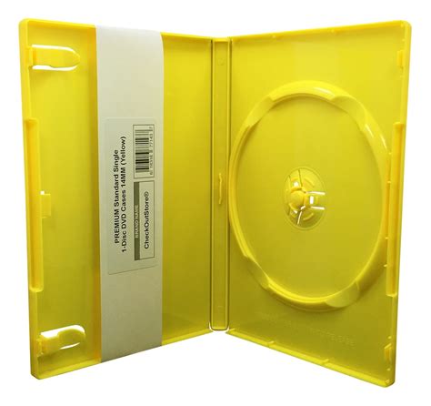 (50) CheckOutStore Premium Standard Single 1-Disc DVD Cases 14mm (Yellow) - Walmart.com ...