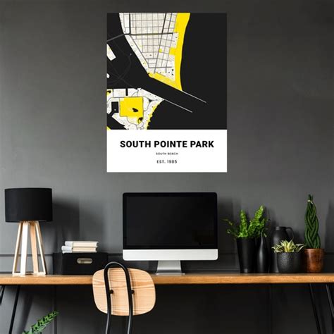 South Pointe Park Poster - Street Map - Custom Design by You