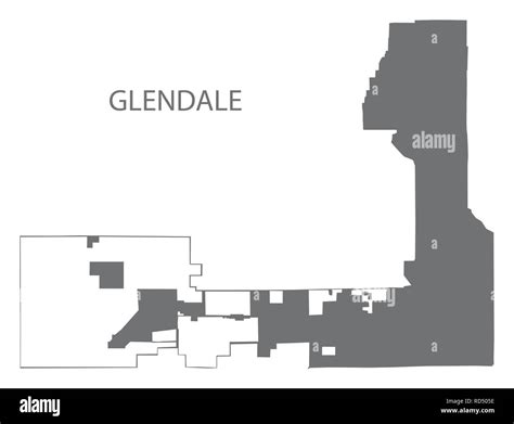 Glendale Arizona city map grey illustration silhouette Stock Vector Image & Art - Alamy