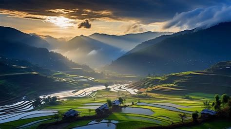 Premium AI Image | Landscape photography of Yunnan China full frame ...