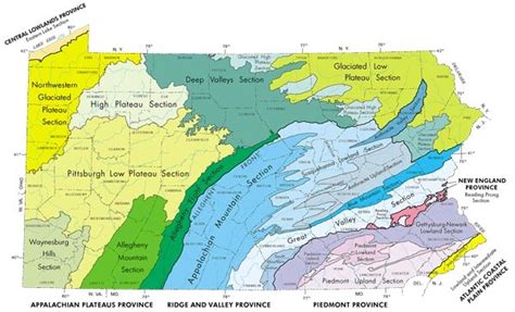 Map showing the geologic areas of PA | Background history, Pennsylvania ...