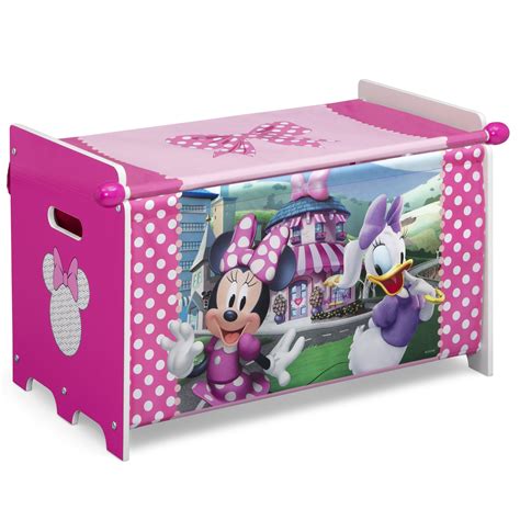 Minnie Mouse Toy Box with Retractable Fabric Top by Delta Children, Pink - Walmart.com