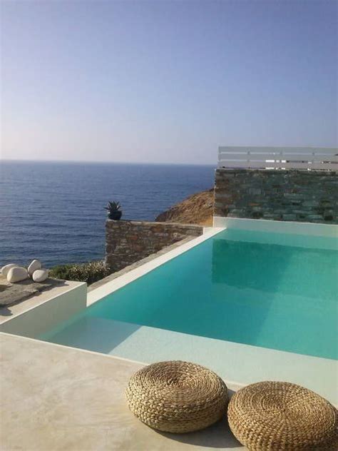 Unique stylish villa at Kea, Greece - Houses for Rent in Melissaki | Pool aesthetic, Greece ...