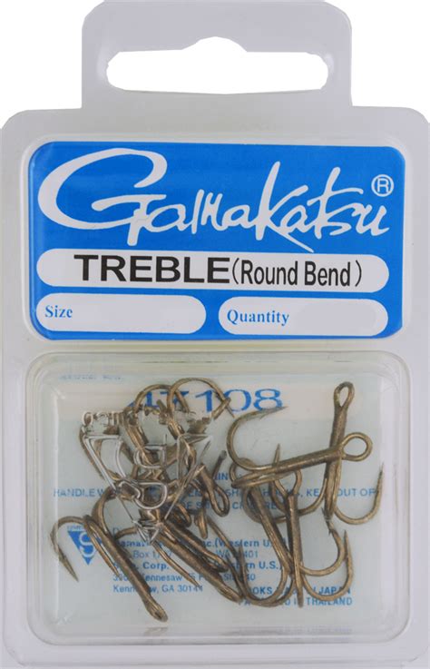 Gamakatsu Round Bend Trebles Bronze