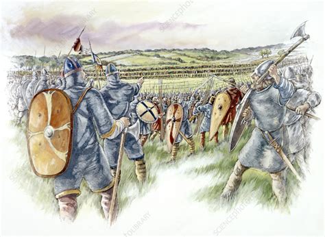 Battle of Hastings, 1066, illustration - Stock Image - C057/6136 ...