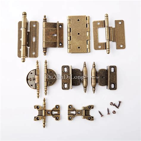 Retro Vintage 10PCS European Antique Furniture Hinges Metal Cabinet Door Hinges for Cupboard ...