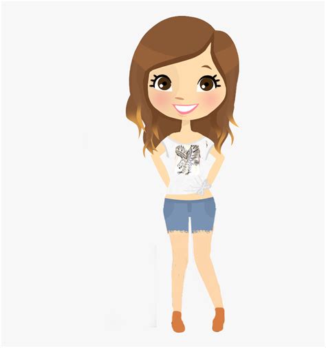 Brown Hair Girl Clipart, HD Png Download - kindpng