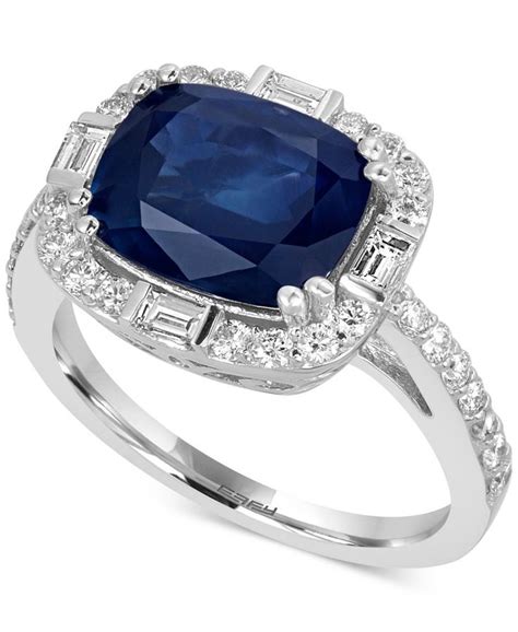 EFFY® Hematian Sapphire (4-3/8 ct. t.w.) and Diamond (5/8 ct. t.w ...