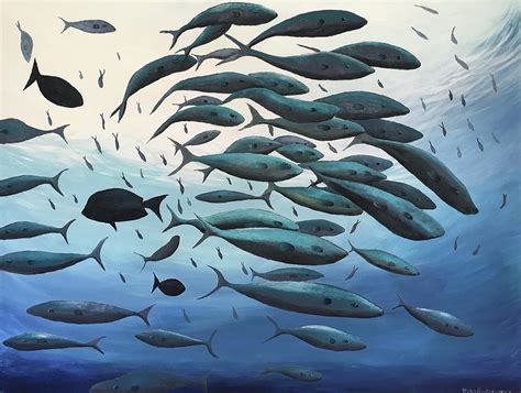 School of Fish Painting by Winton Bochanowicz - Pixels