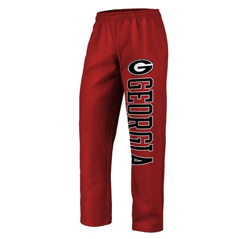 Men's Fanatics Branded Red Georgia Bulldogs Sideblocker Fleece Pants