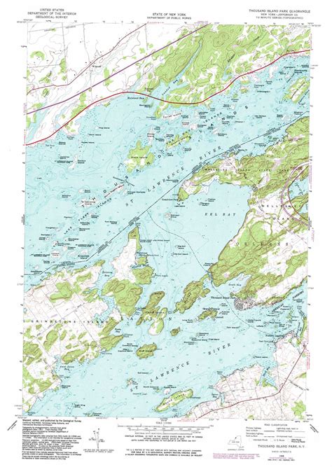 Thousand Island Park topographic map 1:24,000 scale, New York