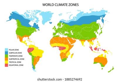 World Climate Zones Geographic Infographics Global: ilustrações stock ...