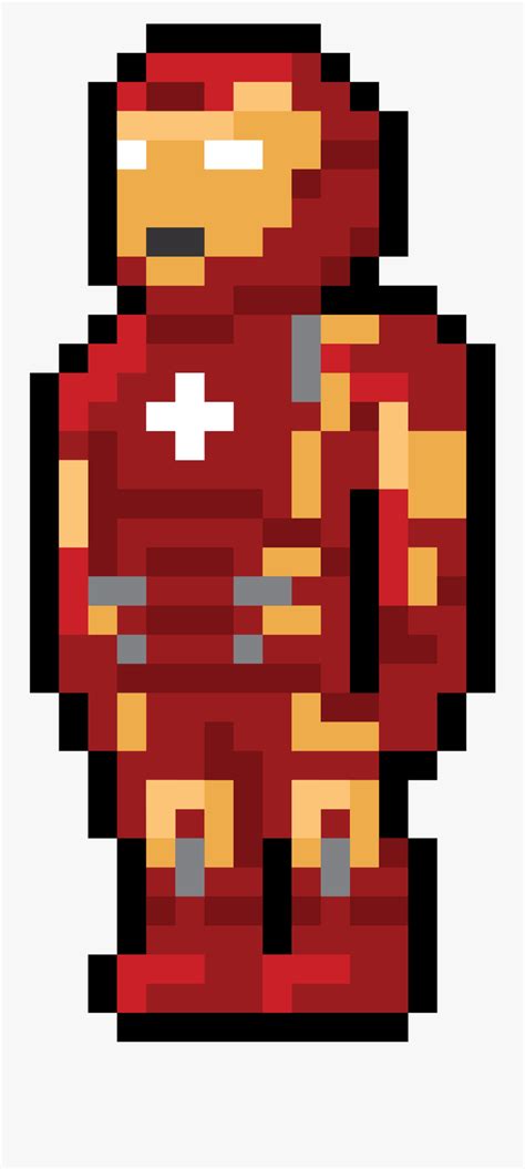 Iron Man Pixel Art , Free Transparent Clipart - ClipartKey