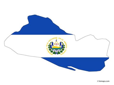 El Salvador Flag Map | Images and Photos finder