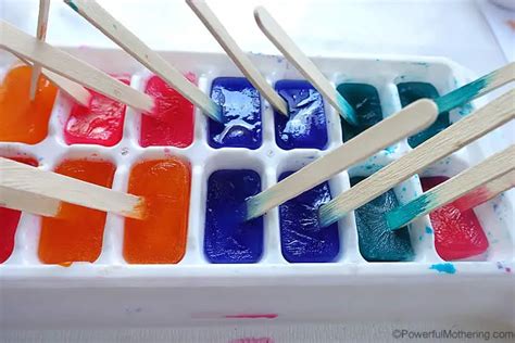 Ice Painting Art for Toddlers and Preschoolers - Powerful Mothering