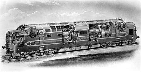 Deltic locomotive cutaway [NAP/4/3/10/5/8] | Locomotive, Train posters ...