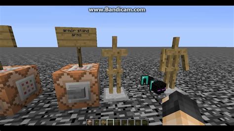 minecraft how to get armor stands with arms - YouTube