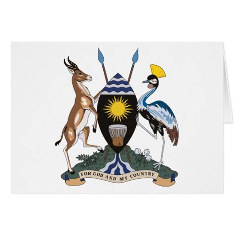 Uganda Coat of Arms Greeting Card | Zazzle