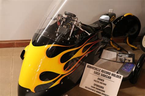 OldMotoDude: Kawasaki powered 50cc Land Speed Record Holder on display at the St. Francis ...