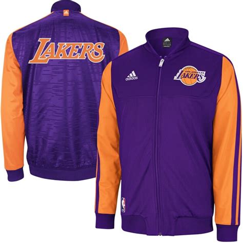 adidas Los Angeles Lakers On-Court Home Weekend Warm-Up Jacket - Purple/Yellow - NBA Store